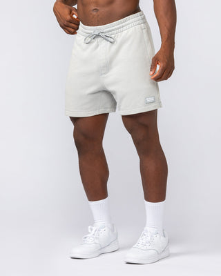 Loopback 5" Sweat Shorts - Washed Light Grey-Shorts-S-032520WSHLTGRY-S-MNAPPRL41412-2-Muscle Nation