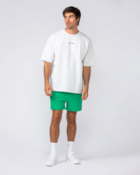 Loopback Oversized Tee - Snow Grey Marl-T-Shirts-XS-042501SNGRYMR-XS-MNAPPRL41726-5-Muscle Nation