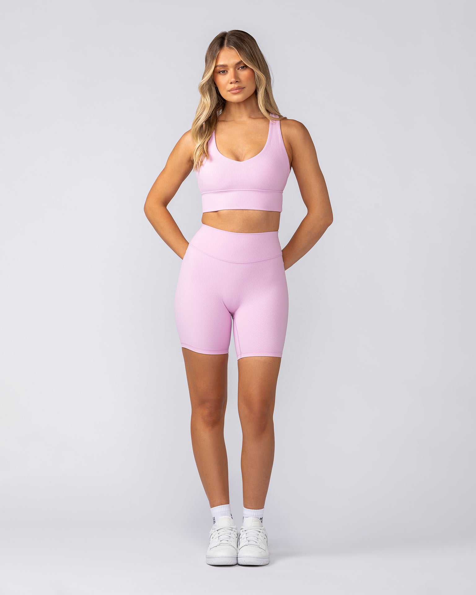 Lover Longline Rib Bra - Fairy Floss-Sports Bras-XXS-052501FFLS-XXS-MNAPPRL42514-5-Muscle Nation