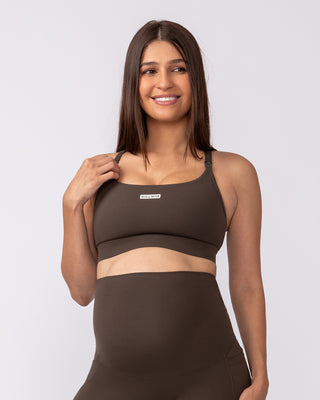 Maternity Aura Bra - Deep Brown-Maternity-XS-092416DEPBRN-XS-MNAPPRL42185-1-Muscle Nation