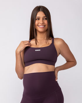 Maternity Aura Bra - Midnight Plum-Maternity-XS-092416MIDNTPL-XS-MNAPPRL42193-1-Muscle Nation