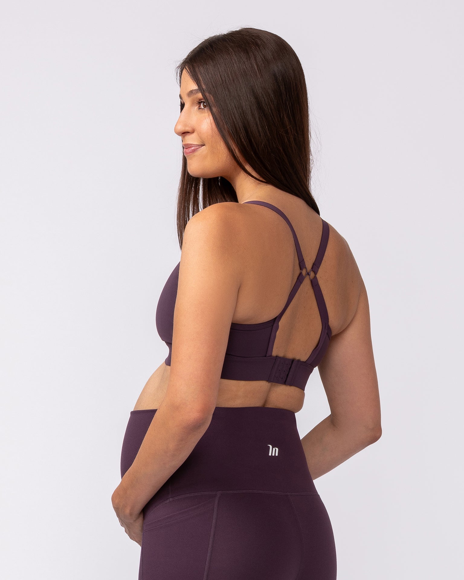 Maternity Aura Bra - Midnight Plum-Maternity-XS-092416MIDNTPL-XS-MNAPPRL42193-4-Muscle Nation