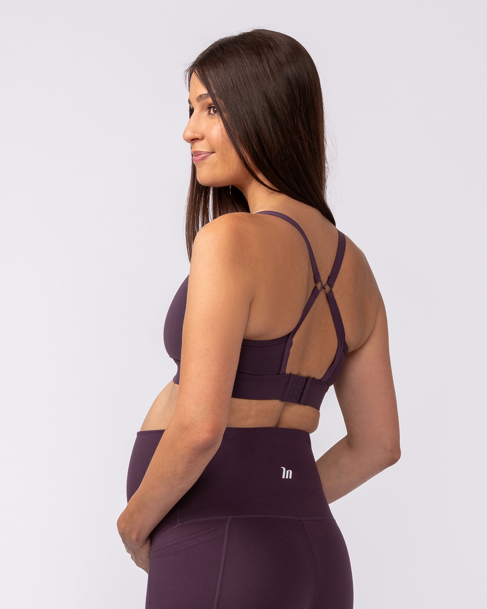 Maternity Aura Bra - Midnight Plum-Maternity-XS-092416MIDNTPL-XS-MNAPPRL42193-4-Muscle Nation