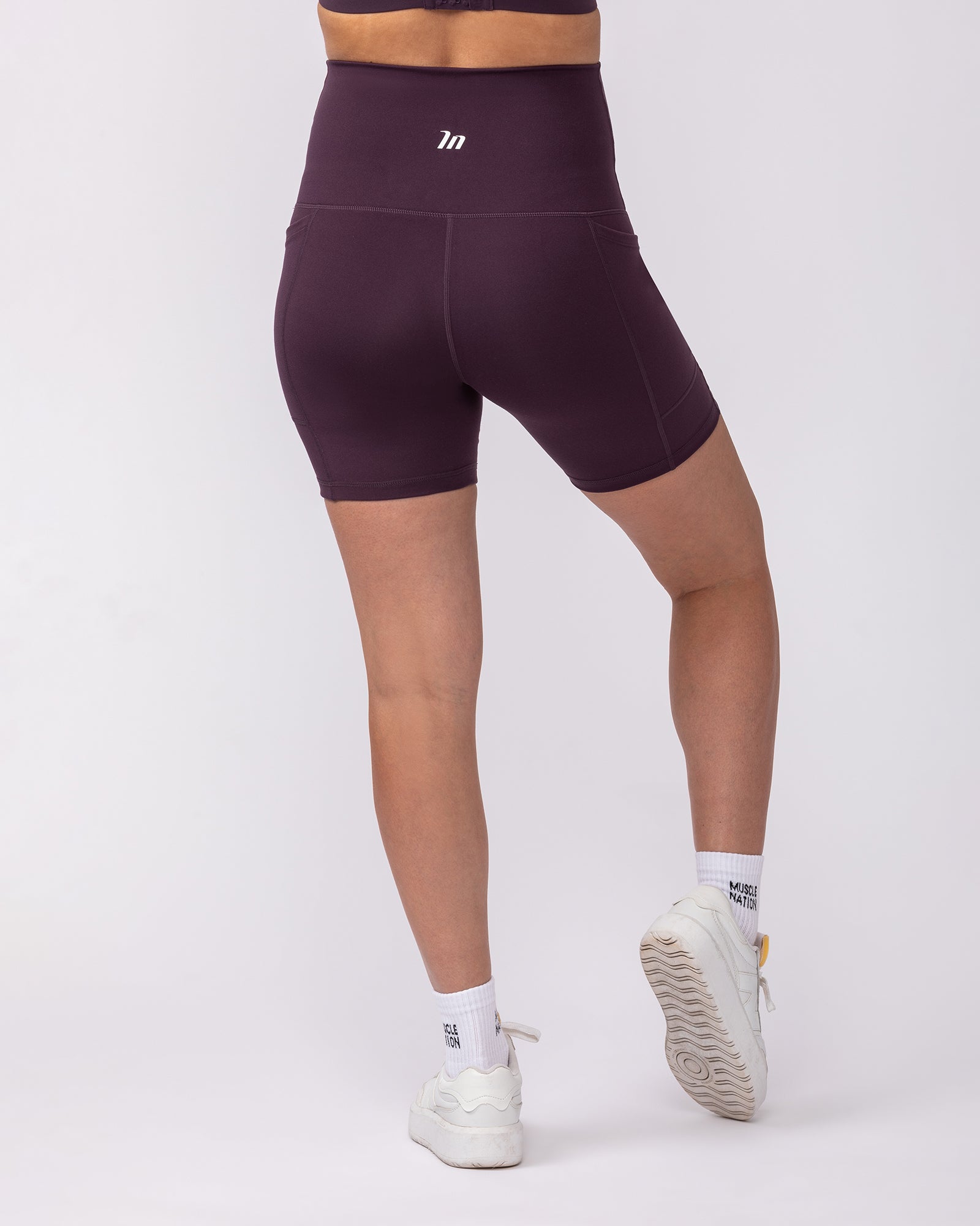 Maternity Everyday Pocket Bike Shorts - Midnight Plum-Maternity-XS-92417MIDNTPL-XS-MNAPPRL42743-5-Muscle Nation