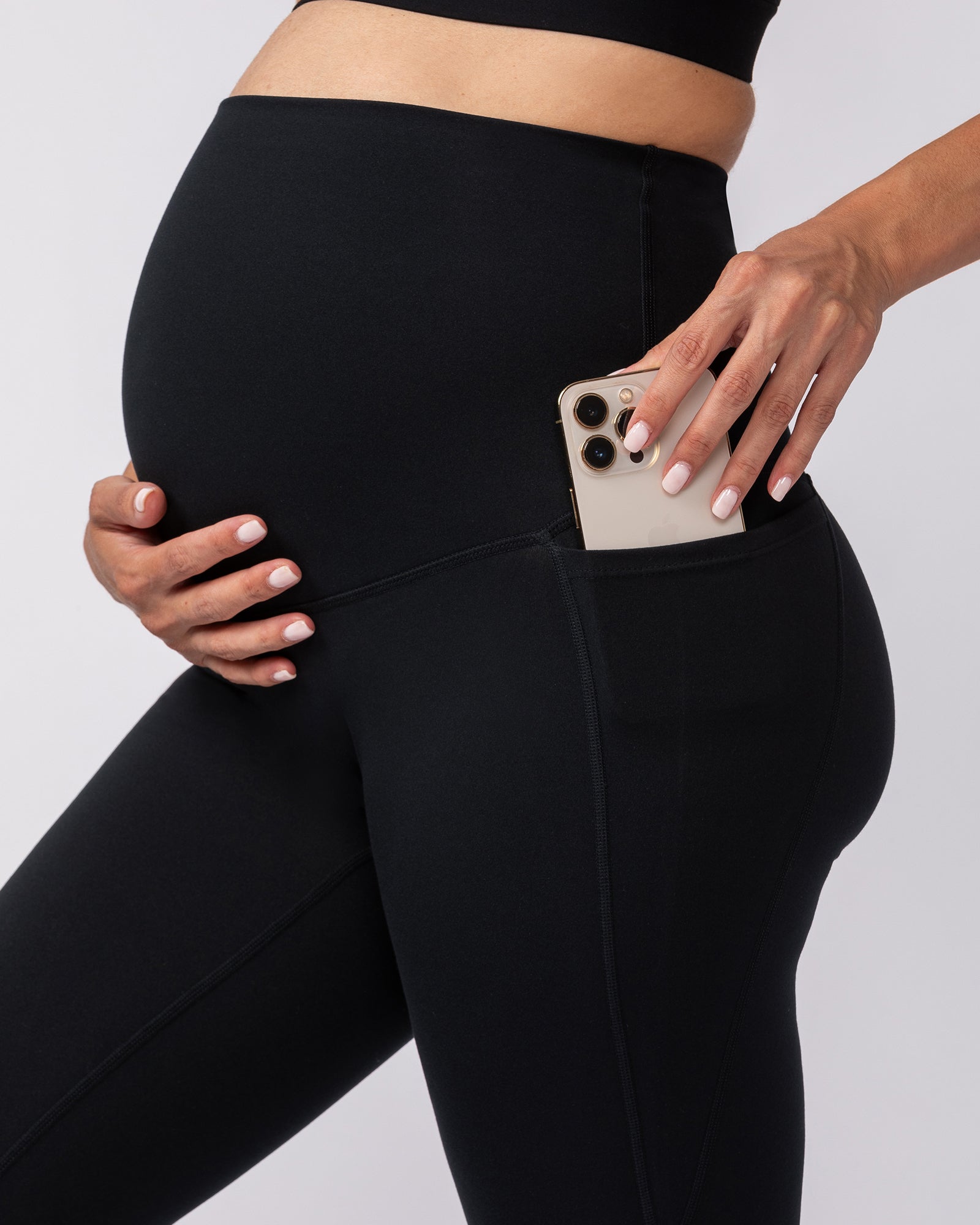 Maternity Everyday Pocket Leggings - Black-Maternity-XS-92418BLK-XS-MNAPPRL42775-2-Muscle Nation