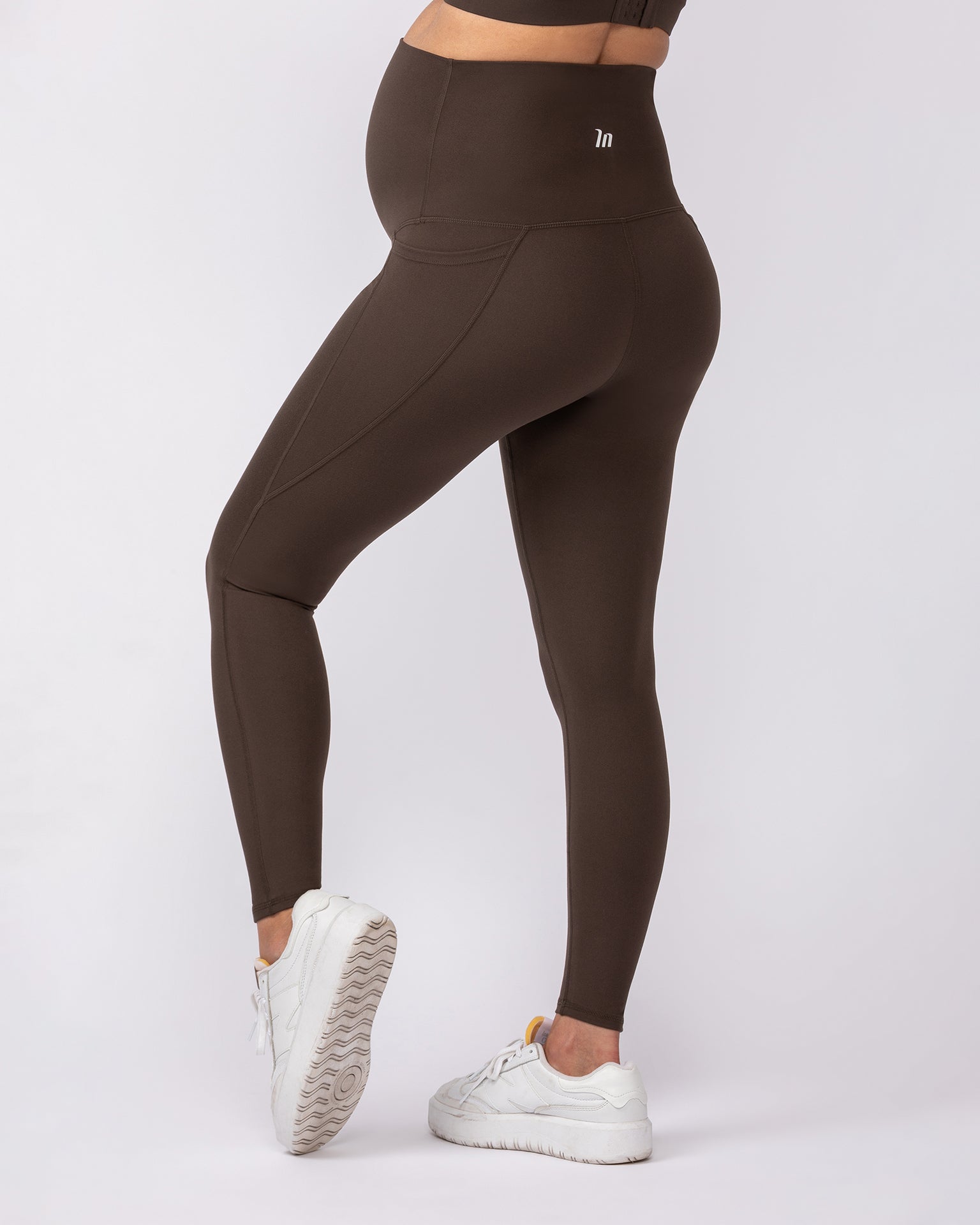 Maternity Everyday Pocket Leggings - Deep Brown-Maternity-XS-92418DEPBRN-XS-MNAPPRL42759-4-Muscle Nation