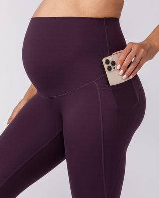 Maternity Everyday Pocket Leggings - Midnight Plum-Maternity-XS-92418MIDNTPL-XS-MNAPPRL42767-2-Muscle Nation