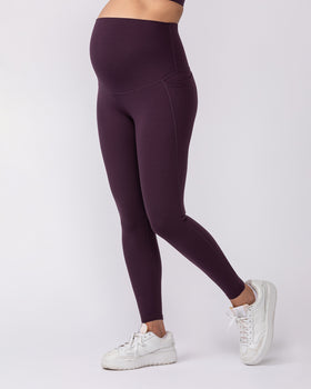 Maternity Everyday Pocket Leggings - Midnight Plum-Maternity-XS-92418MIDNTPL-XS-MNAPPRL42767-1-Muscle Nation