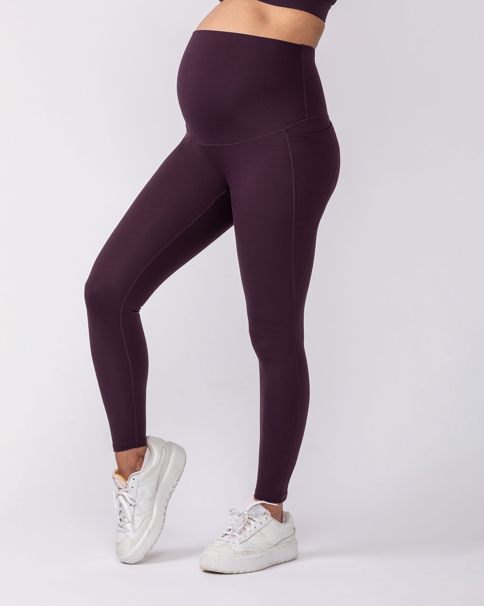 Maternity Everyday Pocket Leggings - Midnight Plum-Maternity-XS-92418MIDNTPL-XS-MNAPPRL42767-4-Muscle Nation