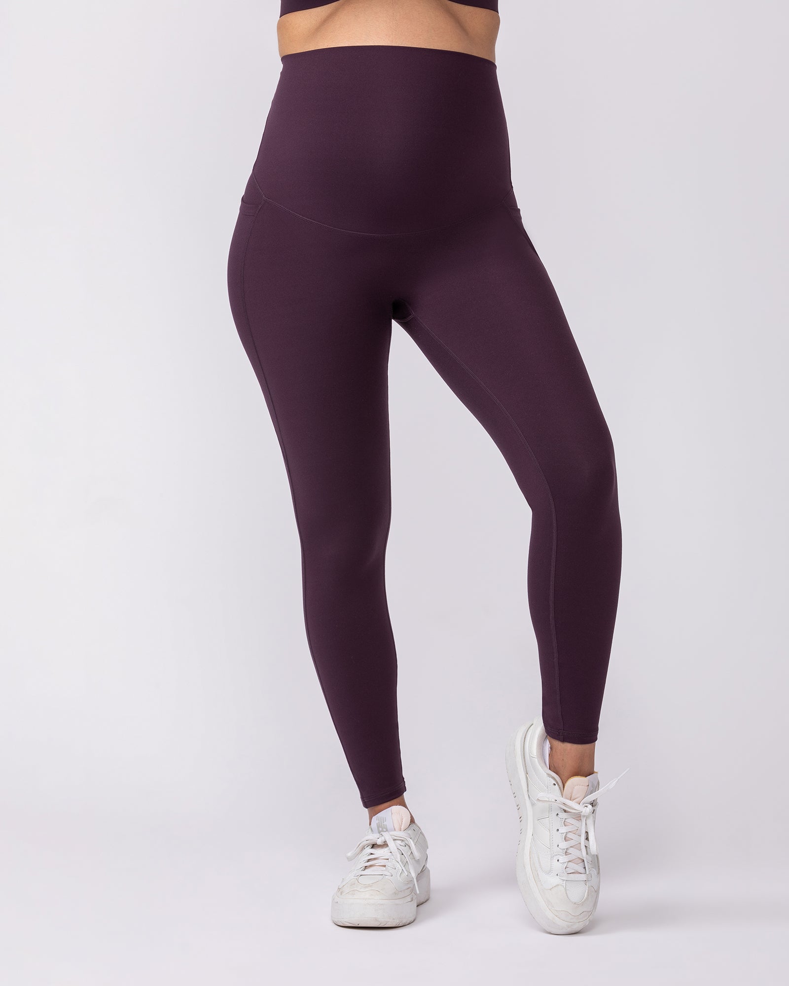 Maternity Everyday Pocket Leggings - Midnight Plum-Maternity-XS-92418MIDNTPL-XS-MNAPPRL42767-3-Muscle Nation