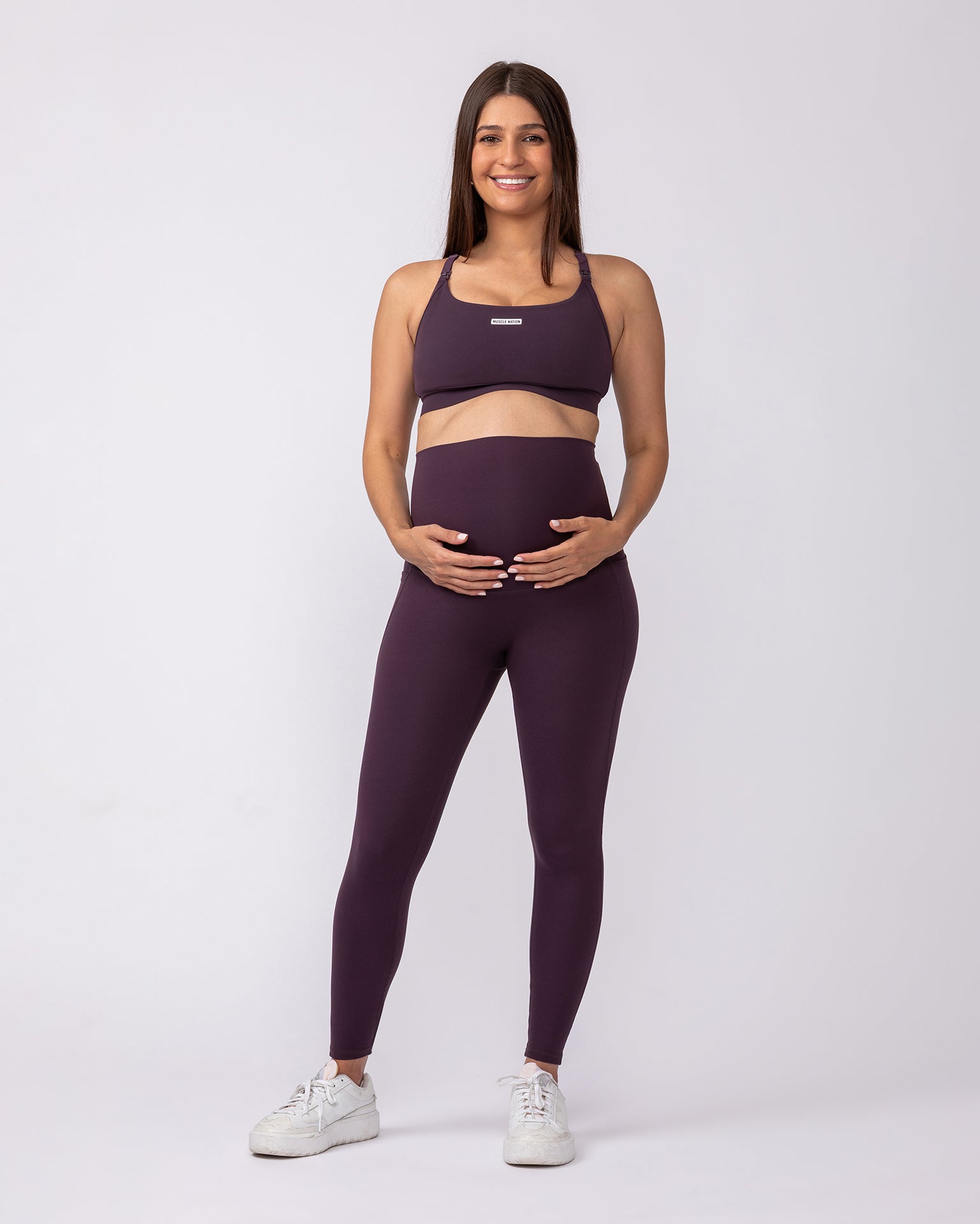 Maternity Everyday Pocket Leggings - Midnight Plum-Maternity-XS-92418MIDNTPL-XS-MNAPPRL42767-7-Muscle Nation
