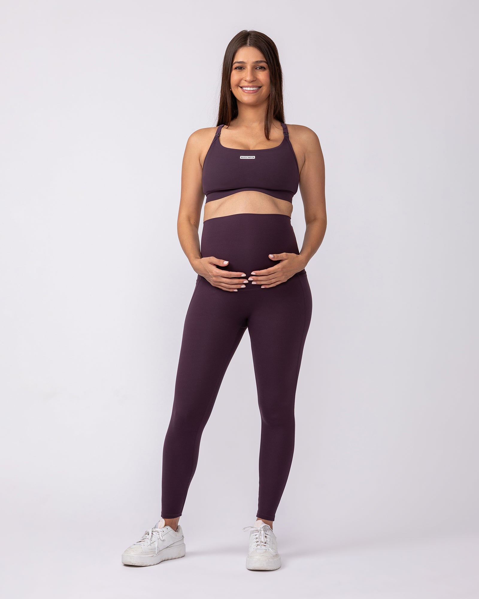 Maternity Everyday Pocket Leggings - Midnight Plum-Maternity-XS-92418MIDNTPL-XS-MNAPPRL42767-7-Muscle Nation