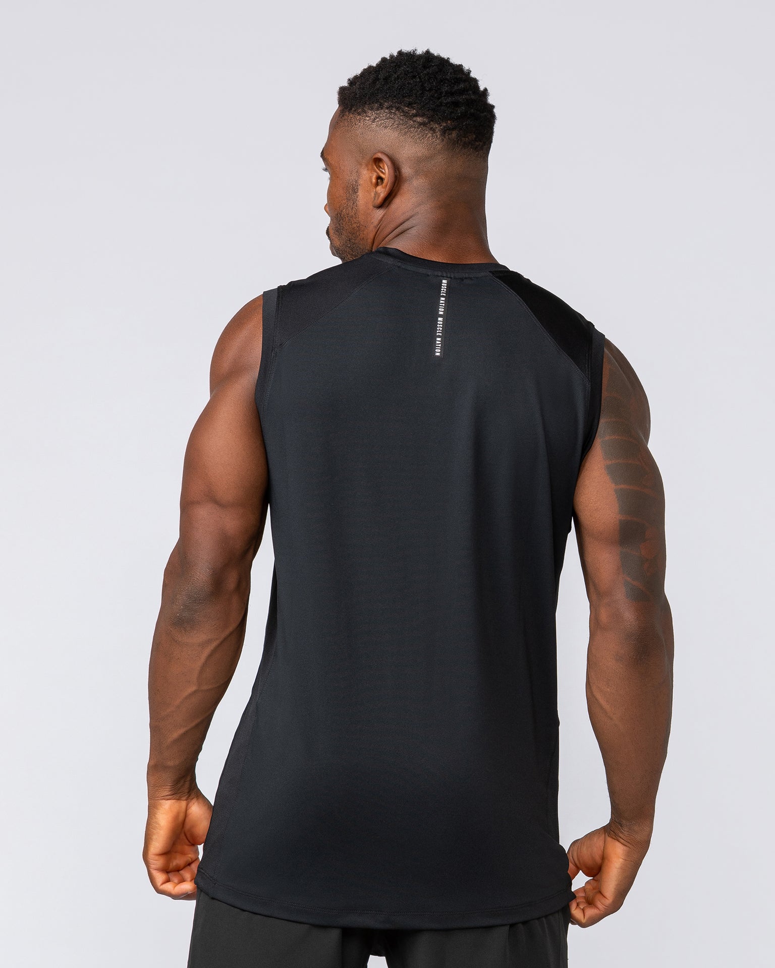Ventilation Tank - Black-Singlets & Tanks-S-062107BLK-S-MNAPPRL11620-5-Muscle Nation