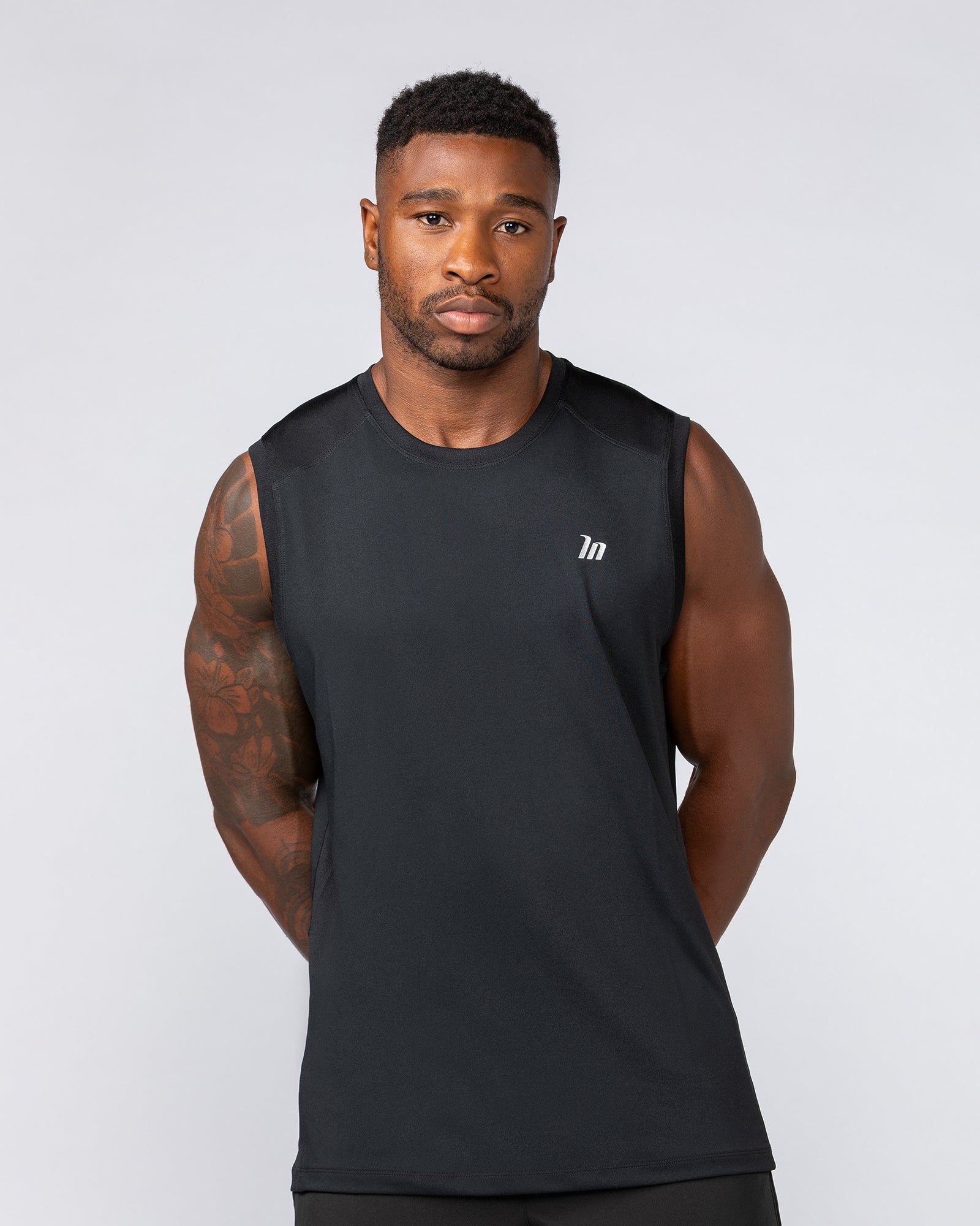 Ventilation Tank - Black-Singlets & Tanks-S-062107BLK-S-MNAPPRL11620-3-Muscle Nation