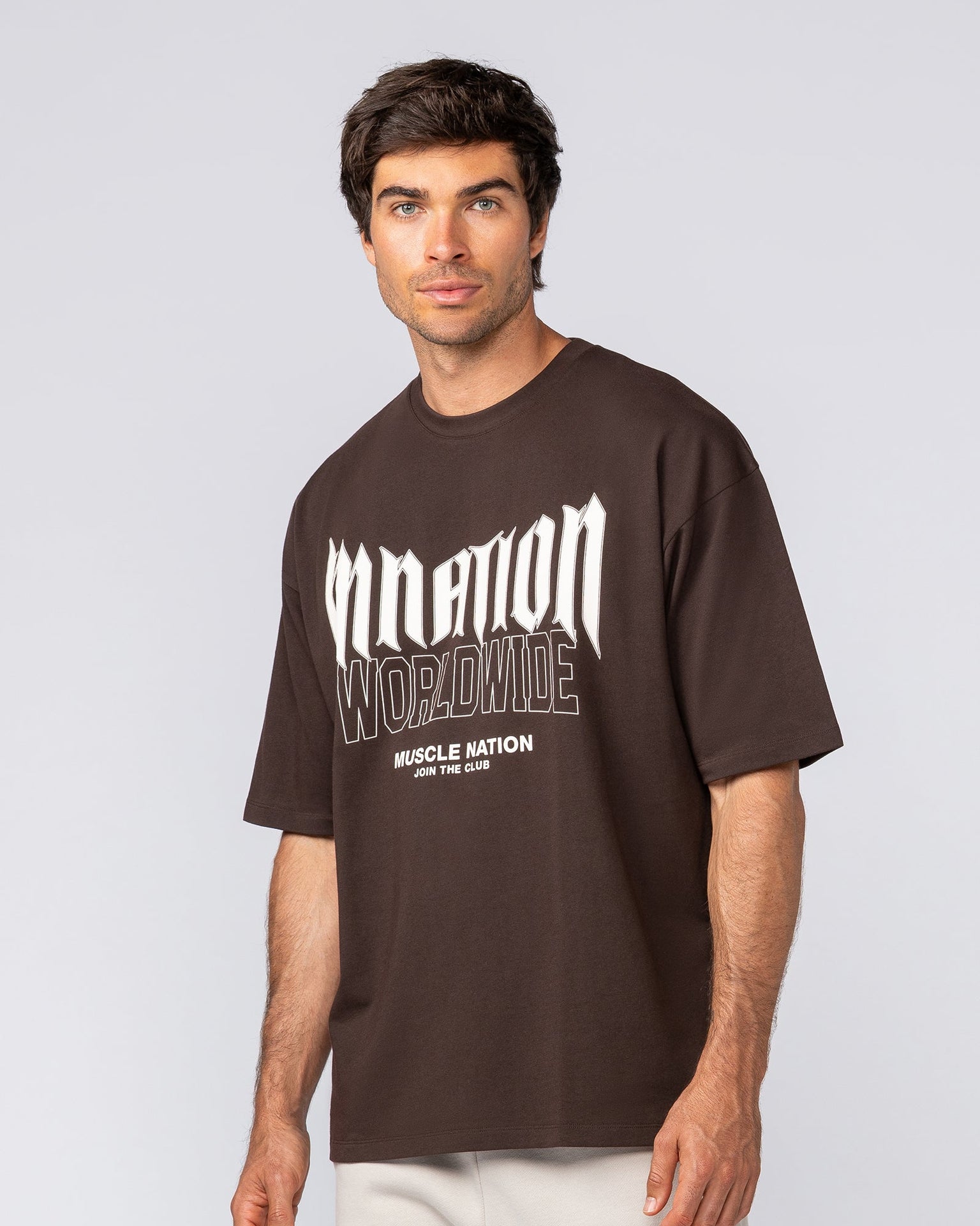 Metal Oversized Tee - Cocoa-T-Shirts-XS-032523COCOA-XS-MNAPPRL41189-3-Muscle Nation