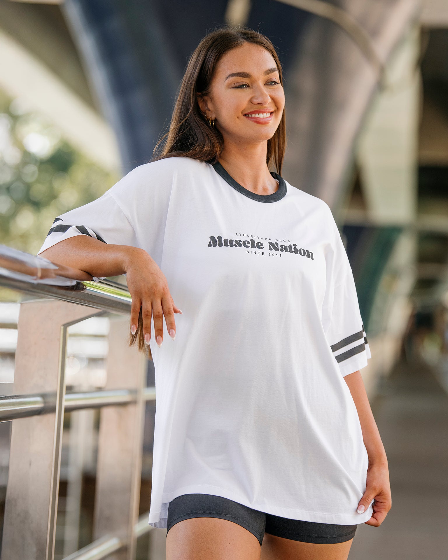 MN Club Oversized Tee - White-T-Shirts-XXS-1125170WHT-XXS-MNAPPRL46344-1-Muscle Nation