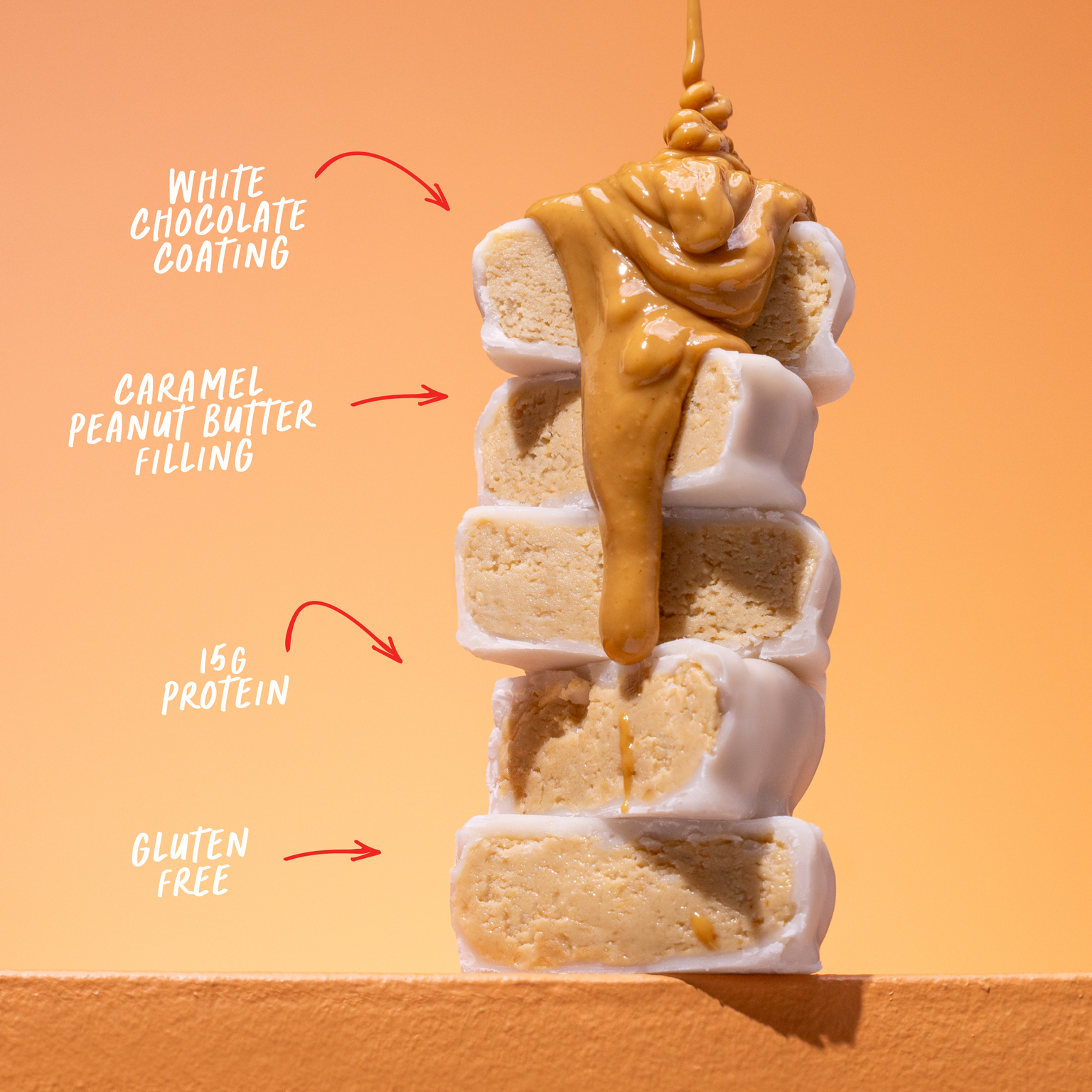 PEANUT BUTTER CUP - Choclt White Choc Caramel - Box of 10-Snacks & Drinks-MNSUPPS0419-19359054002392-3-Muscle Nation