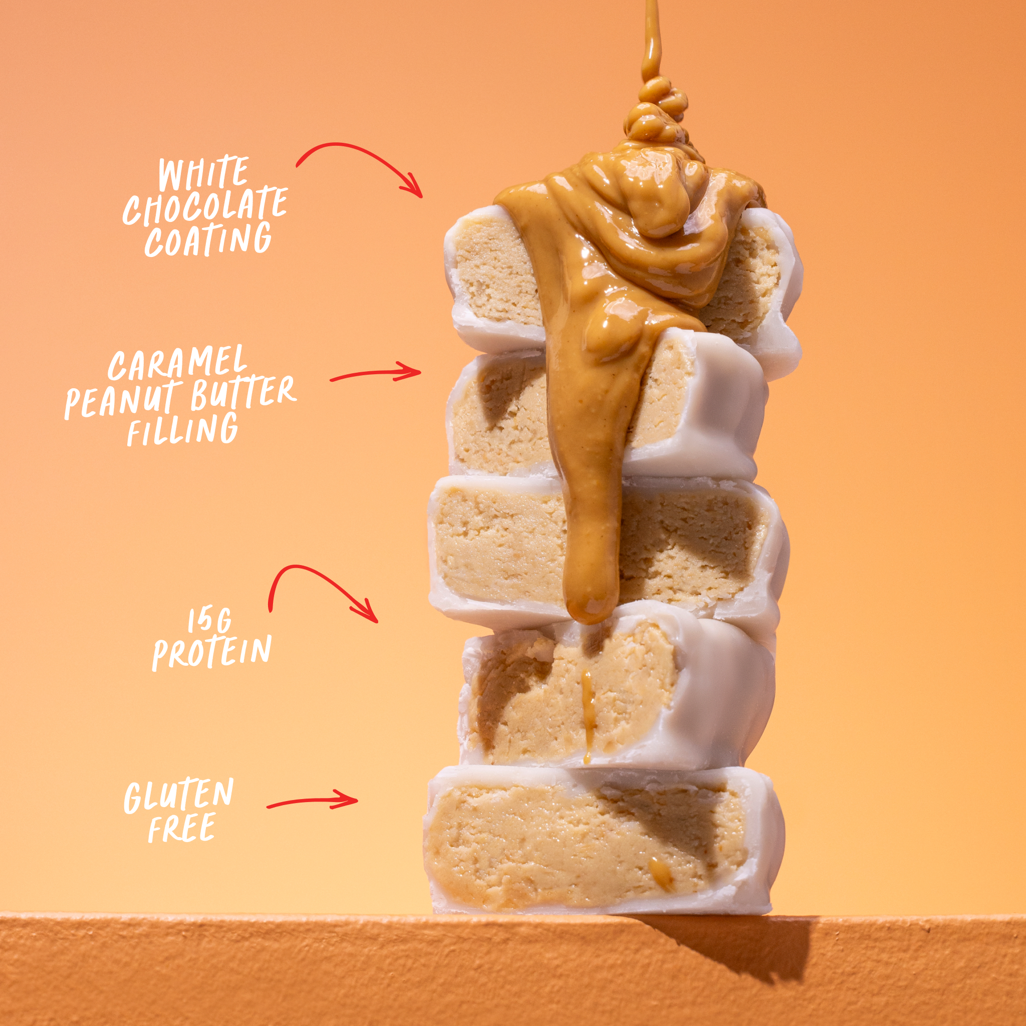 PEANUT BUTTER CUP - Choclt White Choc Caramel - Box of 10-Snacks & Drinks-MNSUPPS0419-19359054002392-3-Muscle Nation