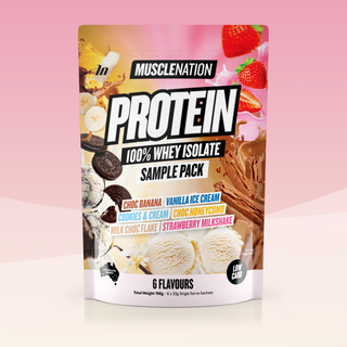 WHEY Protein Isolate - Sample Pack - 6 Flavours-Whey Protein Powders Sample-MNSUPPS0343-9359054001565-1-Muscle Nation