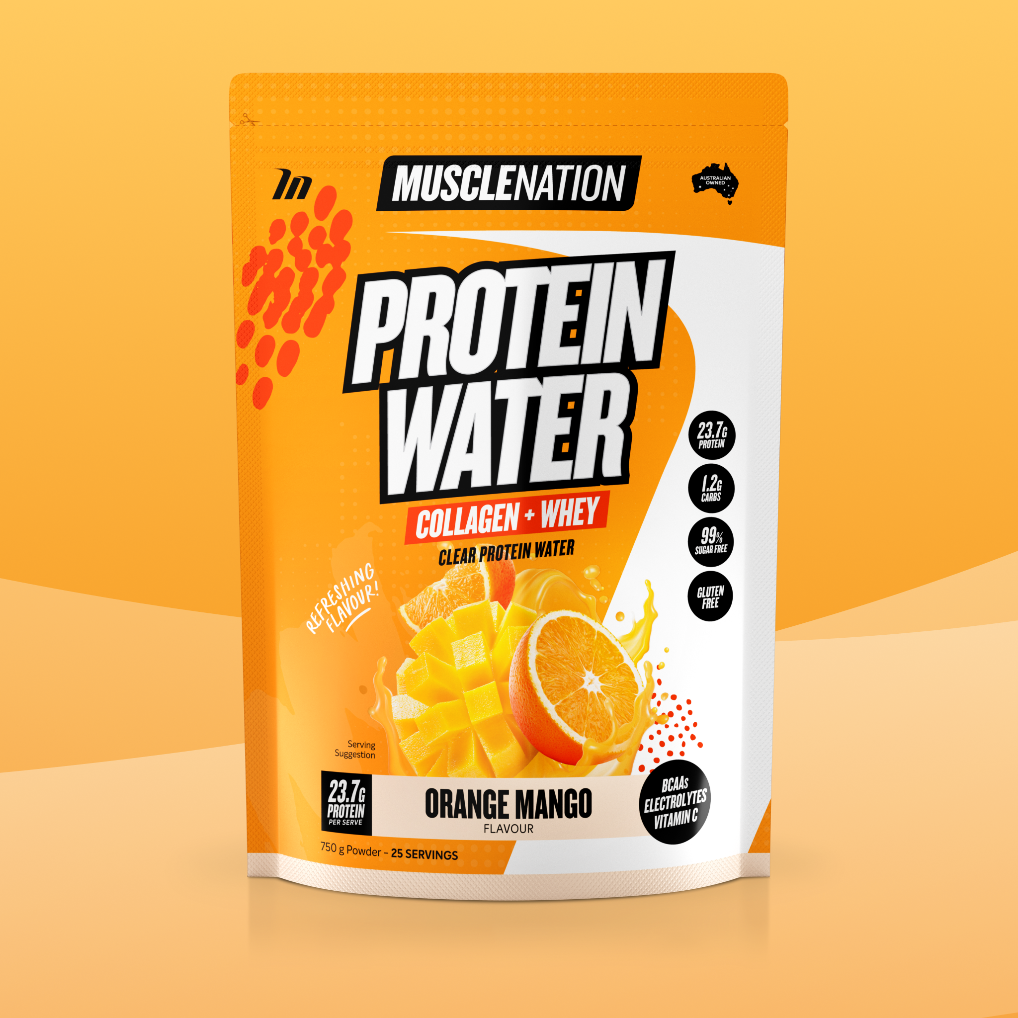 PROTEIN WATER - Orange Mango - 25 serves-Protein Waters-MNSUPPS0332-9359054001305-1-Muscle Nation