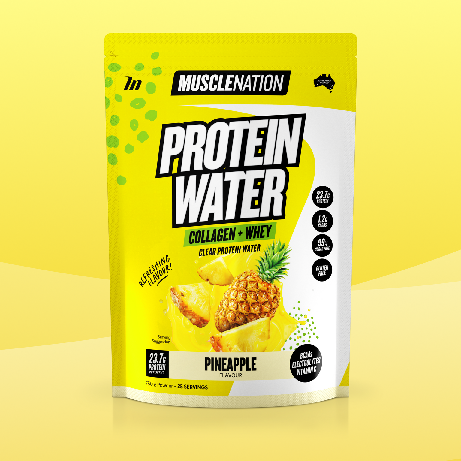 PROTEIN WATER - Pineapple - 25 serves-Protein Waters-MNSUPPS0330-9359054001282-1-Muscle Nation