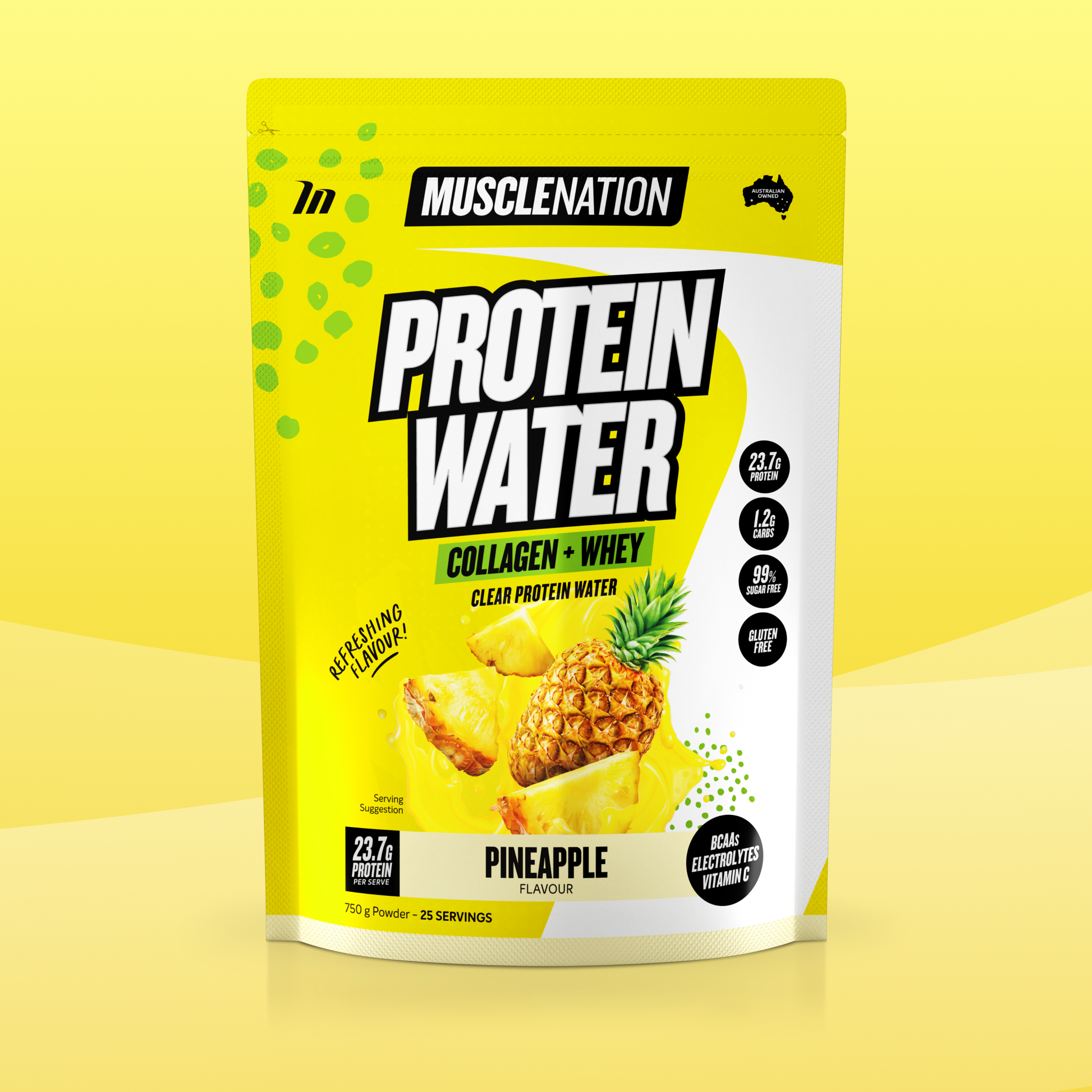 PROTEIN WATER - Pineapple - 25 serves-Protein Waters-MNSUPPS0330-9359054001282-1-Muscle Nation