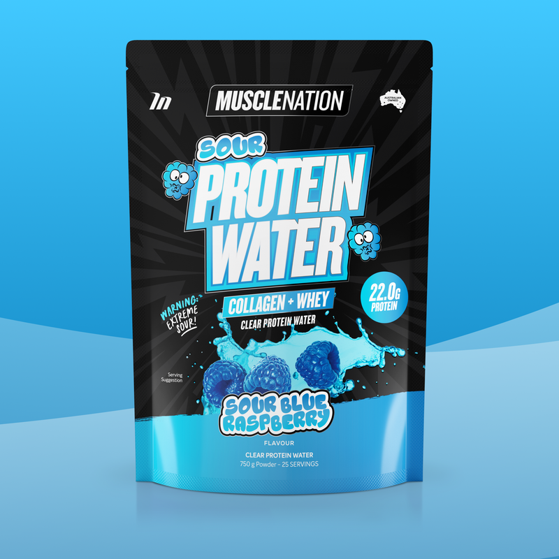 PROTEIN WATER - Sour Blue Raspberry - 25 serves-Protein Waters-MNSUPPS0380-9359054002784-1-Muscle Nation
