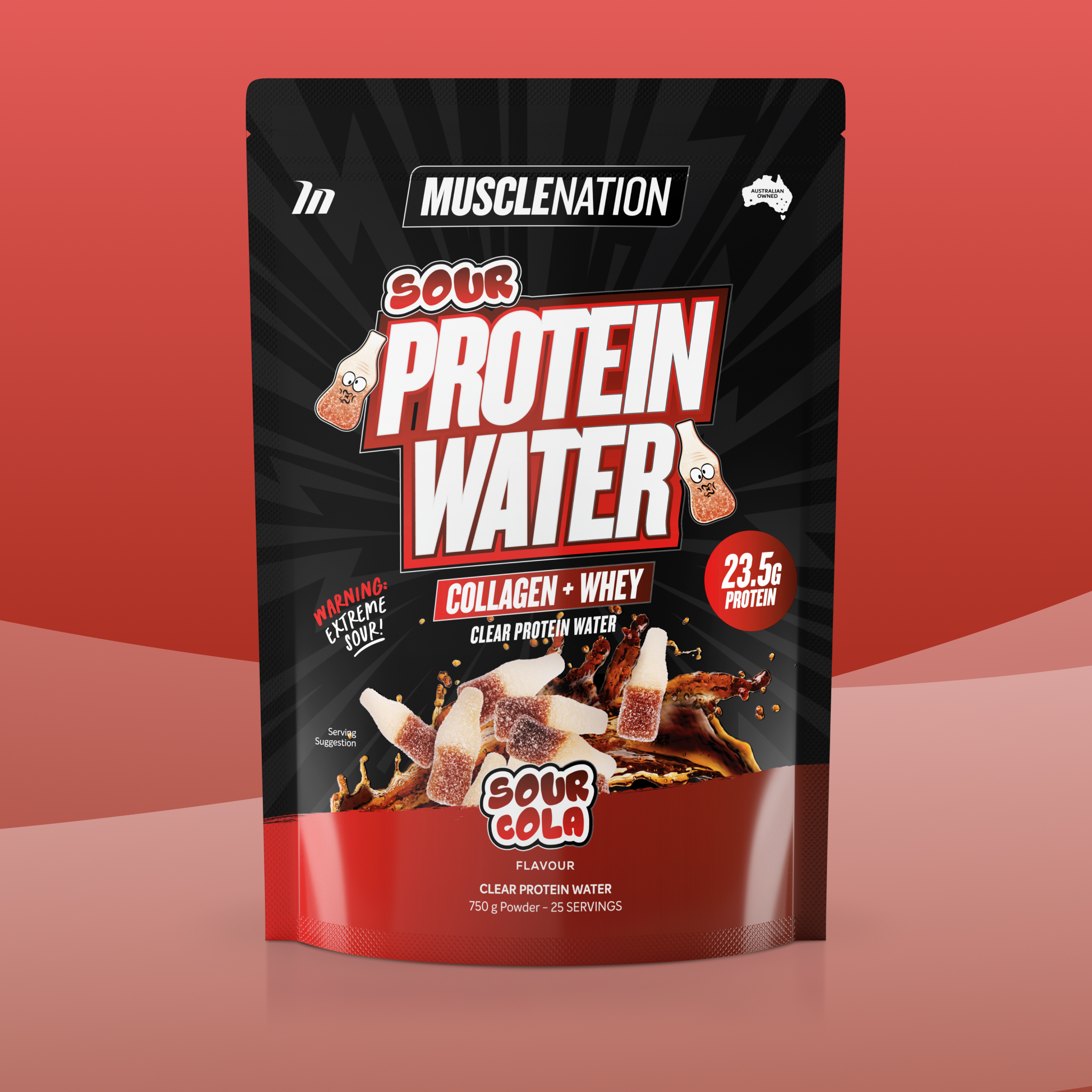 PROTEIN WATER - Sour Cola - 25 serves-Protein Waters-MNSUPPS0377-9359054002777-1-Muscle Nation