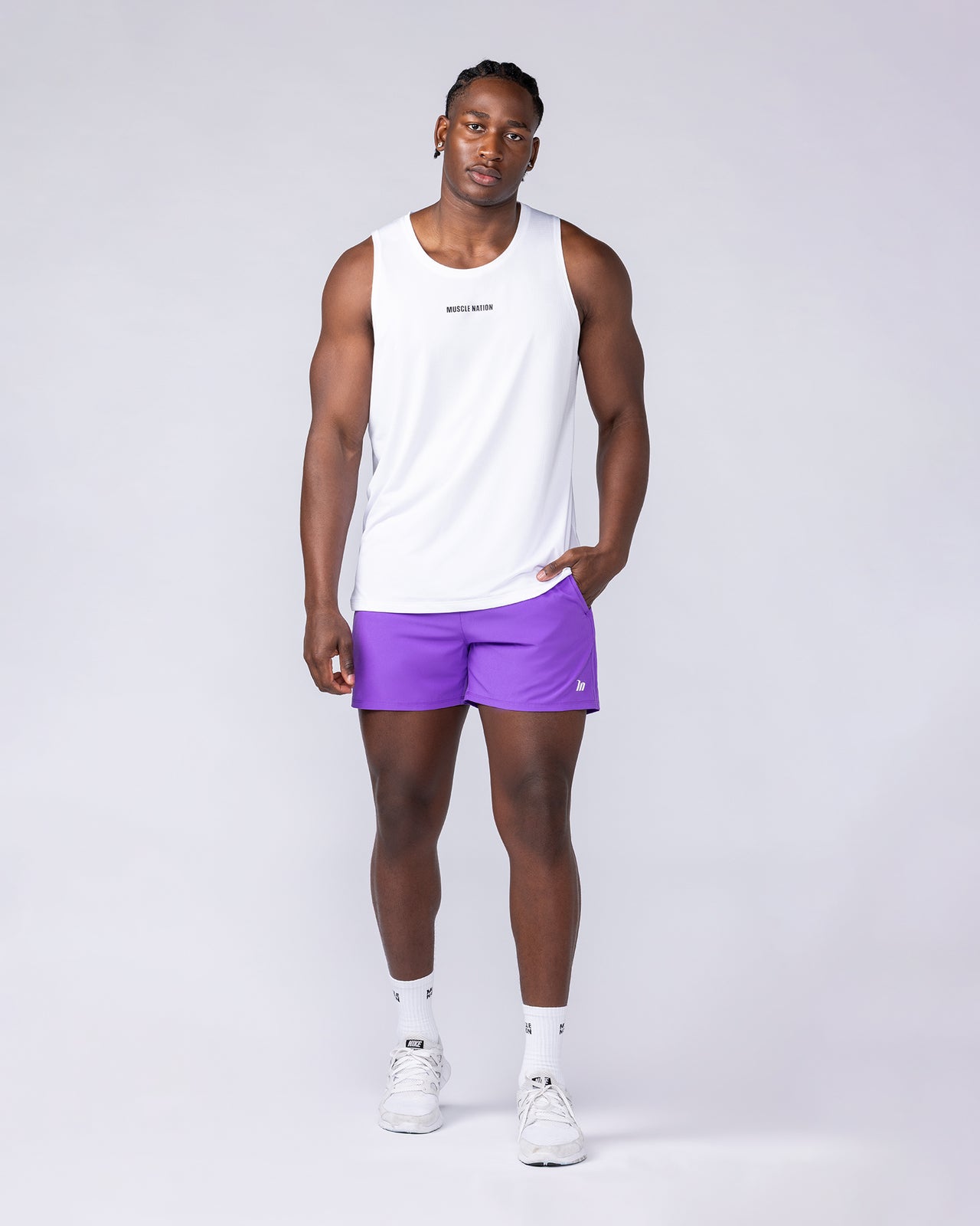 New Heights 4" Shorts Viola - Muscle Nation men's gym shorts, view 6