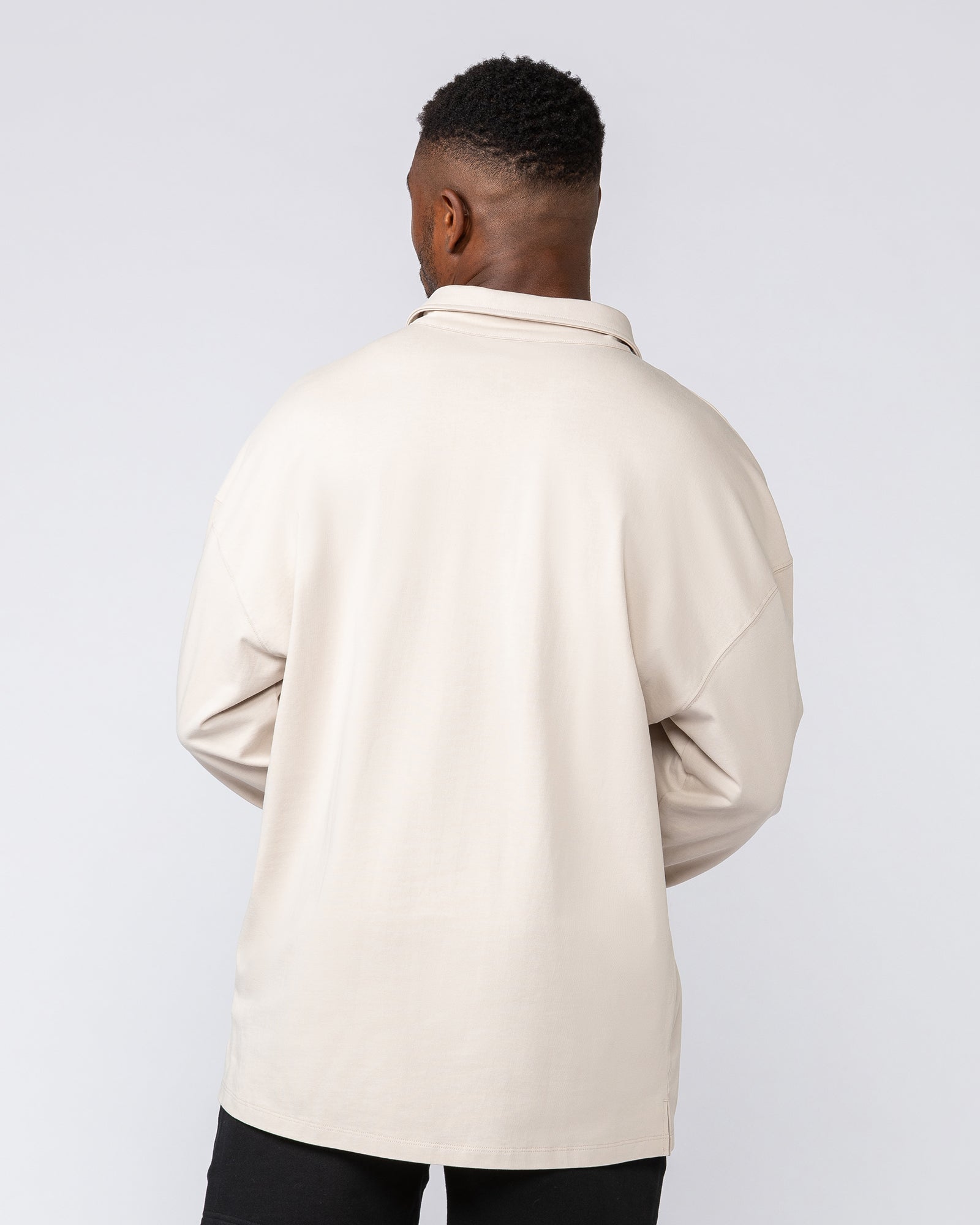 Off Duty Rugby Jersey - Cream-Long Sleeve T-Shirts-XS-042502CREAM-XS-MNAPPRL42495-4-Muscle Nation