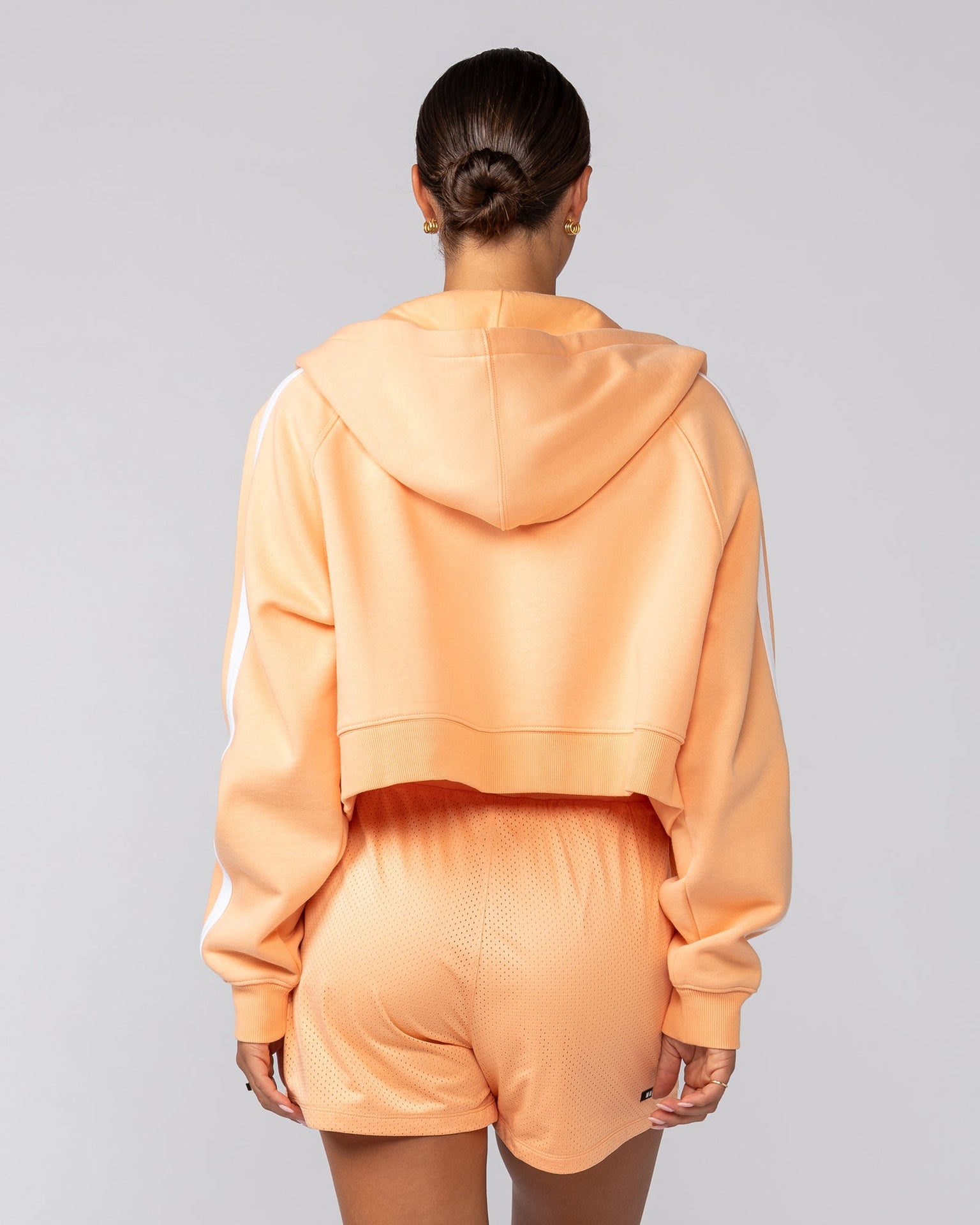 Recoup Cropped Zip Up Hoodie - Melon-Jumpers & Hoodies-XXS-022528MEL-XXS-MNAPPRL42158-6-Muscle Nation