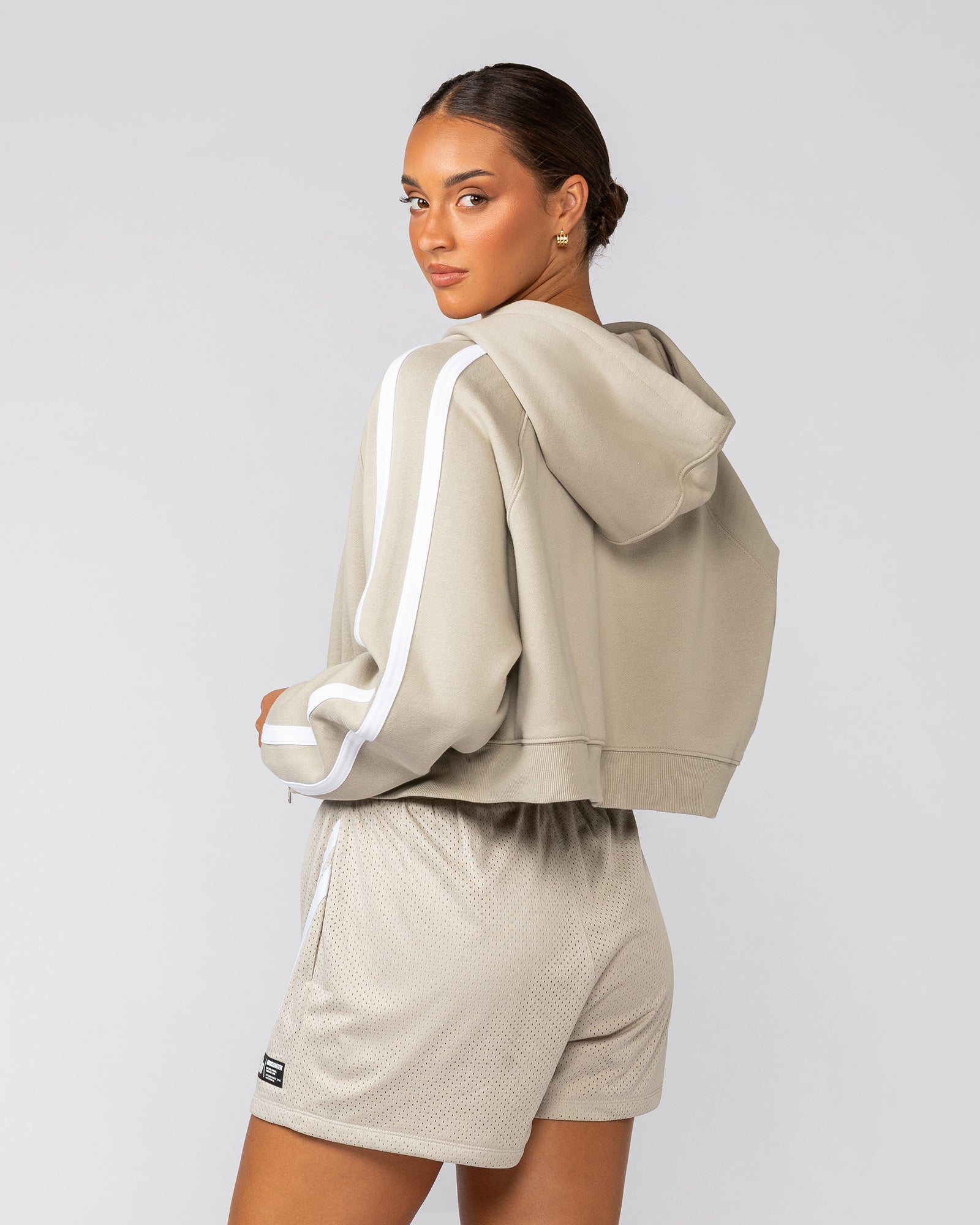 Recoup Cropped Zip Up Hoodie - Stone-Jumpers & Hoodies-XXS-022528STONE-XXS-MNAPPRL42149-4-Muscle Nation