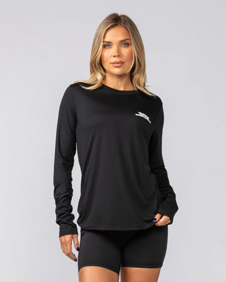 Refined Long Sleeve Tee - Black-Long Sleeve T-Shirts-XXS-042539BLK-XXS-MNAPPRL42359-2-Muscle Nation