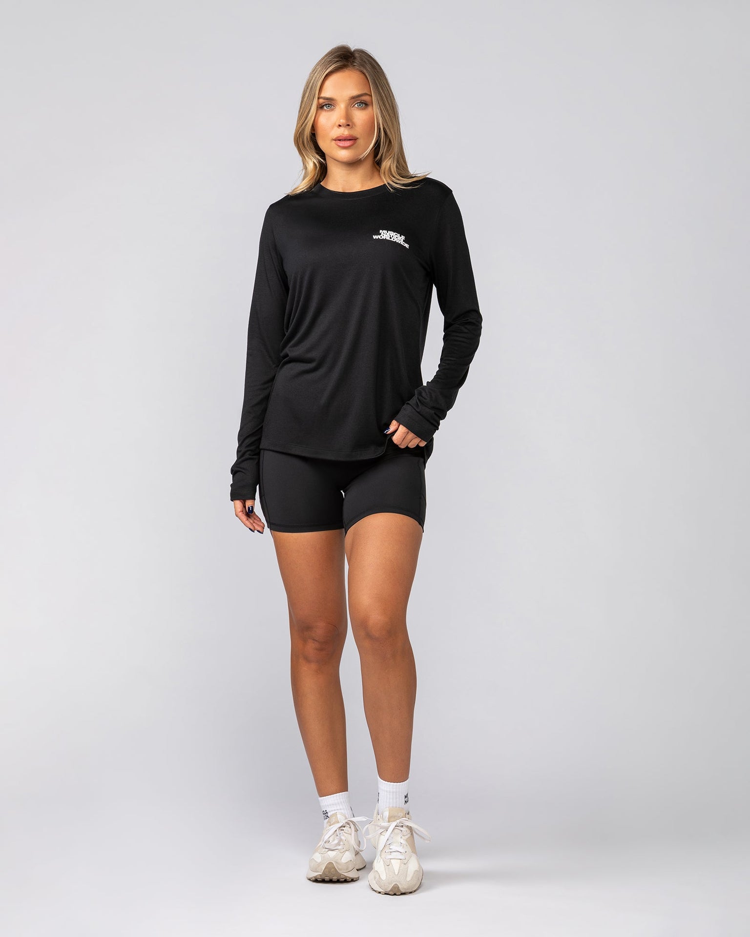 Refined Long Sleeve Tee - Black-Long Sleeve T-Shirts-XXS-042539BLK-XXS-MNAPPRL42359-6-Muscle Nation