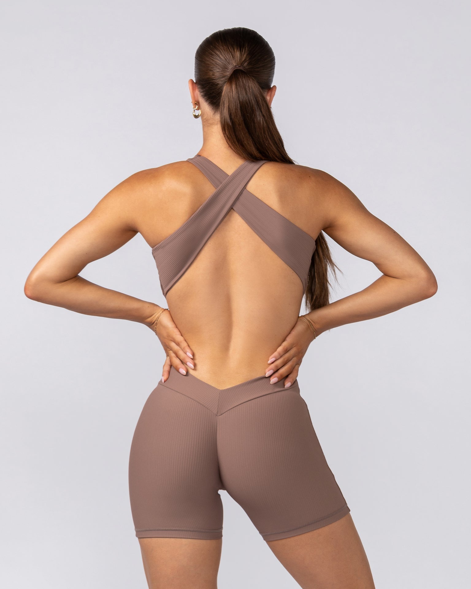 Rib Zip Up One Piece - Frappe-One Piece-XXS-082430FRP-XXS-MNAPPRL42864-6-Muscle Nation