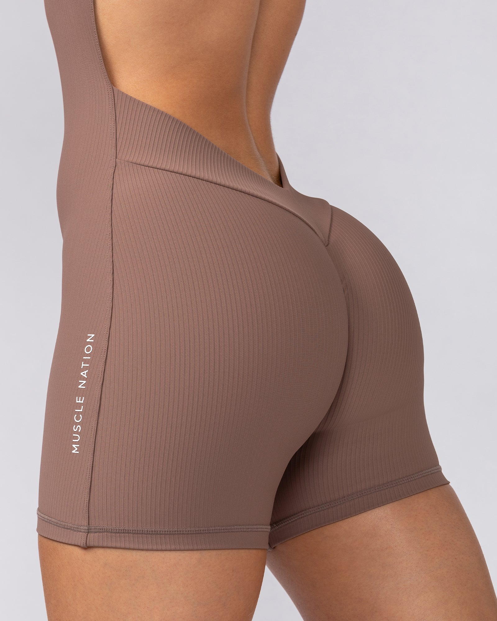 Rib Zip Up One Piece - Frappe-One Piece-XXS-082430FRP-XXS-MNAPPRL42864-5-Muscle Nation