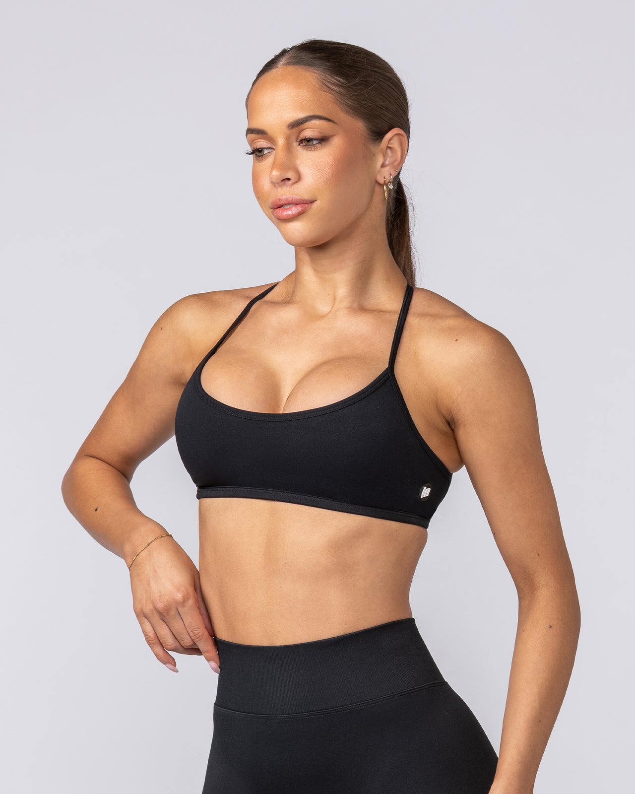 Sculpt Seamless Bralette Black - Muscle Nation women's bralette, view 3