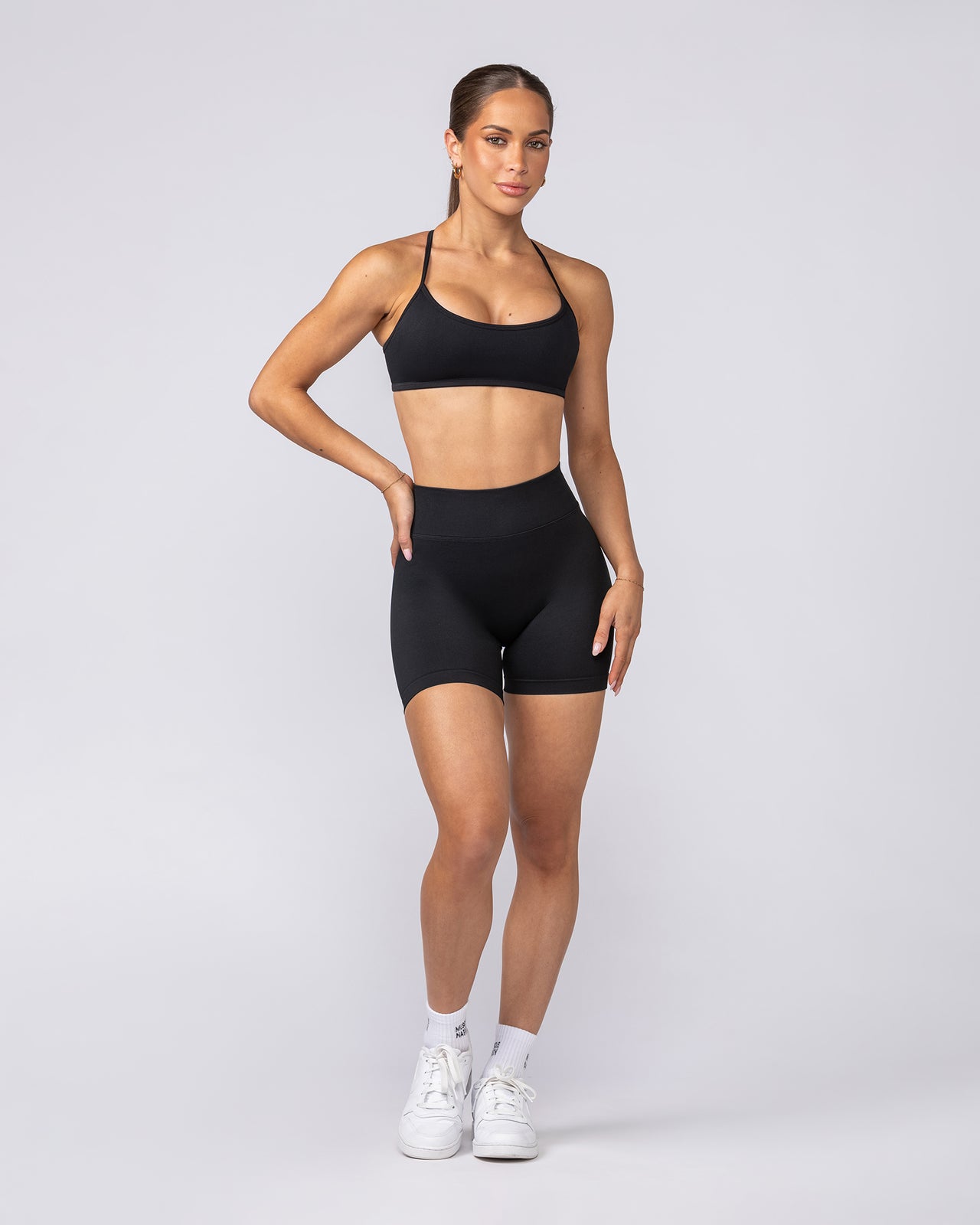 Sculpt Seamless Bralette Black - Muscle Nation women's bralette, view 5