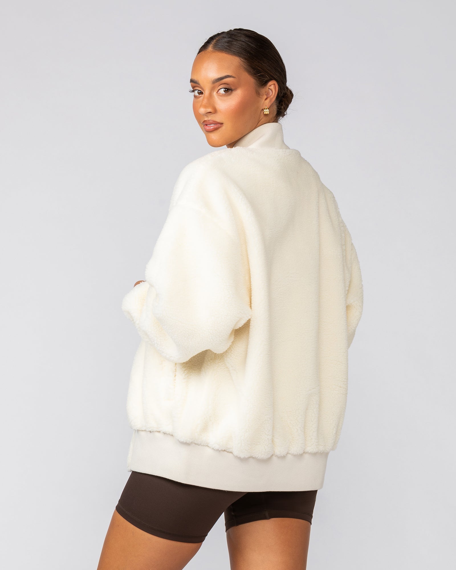 Sherpa Oversized Bomber Jacket - Coconut-Jackets-XXS-042545CCNT-XXS-MNAPPRL42404-6-Muscle Nation