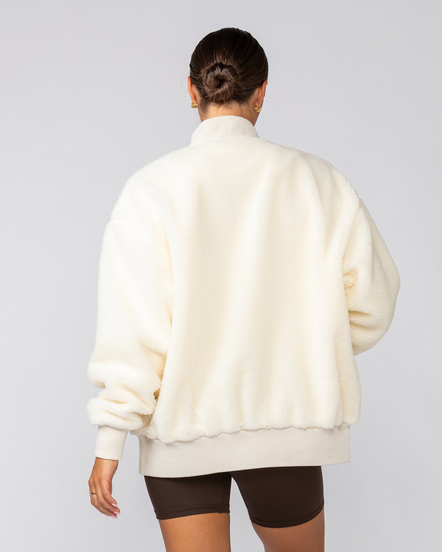 Sherpa Oversized Bomber Jacket - Coconut-Jackets-XXS-042545CCNT-XXS-MNAPPRL42404-8-Muscle Nation