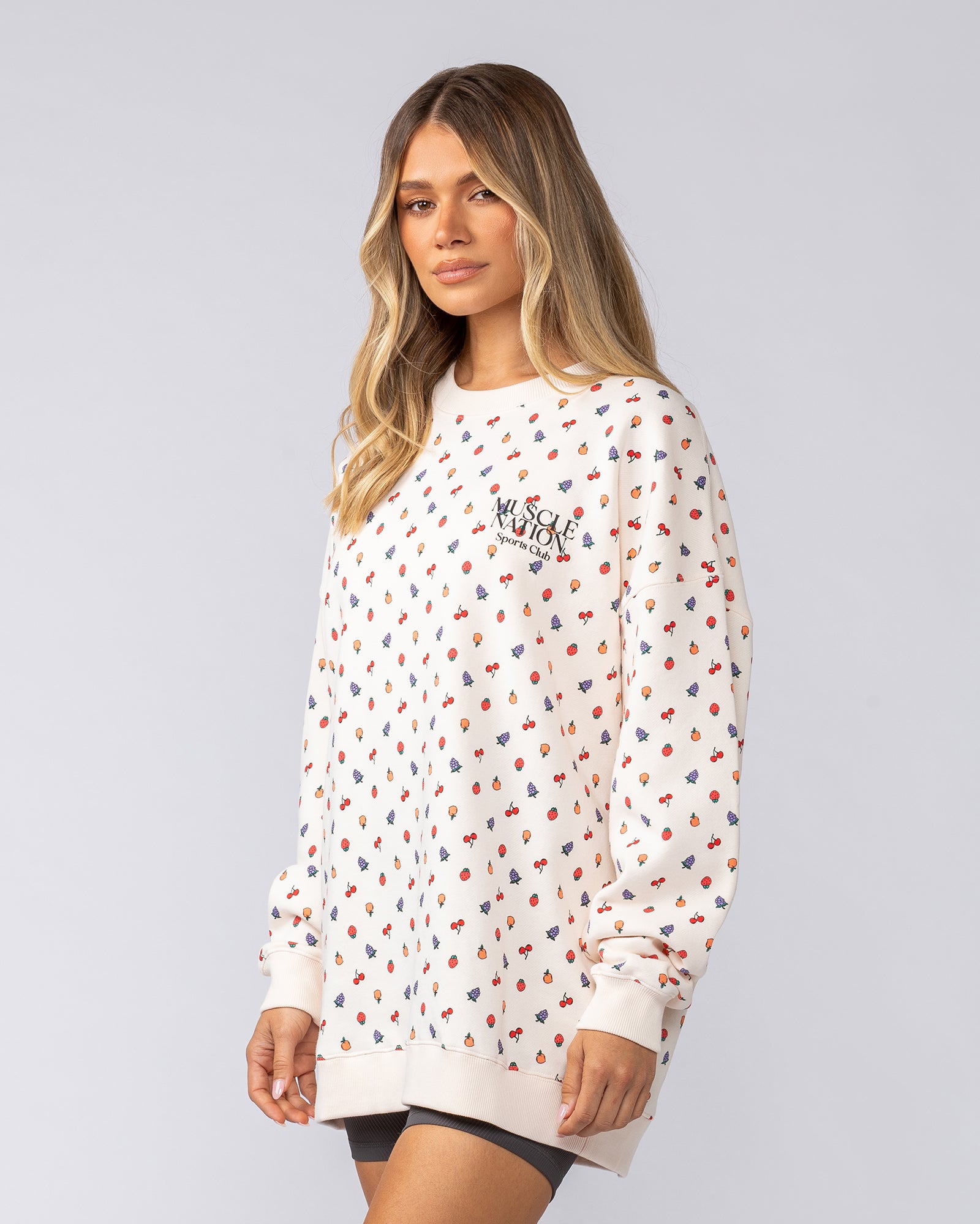 Smoothie Oversized Pullover - Smoothie Print-Tops-XXS-052513SMP-XXS-MNAPPRL42682-3-Muscle Nation