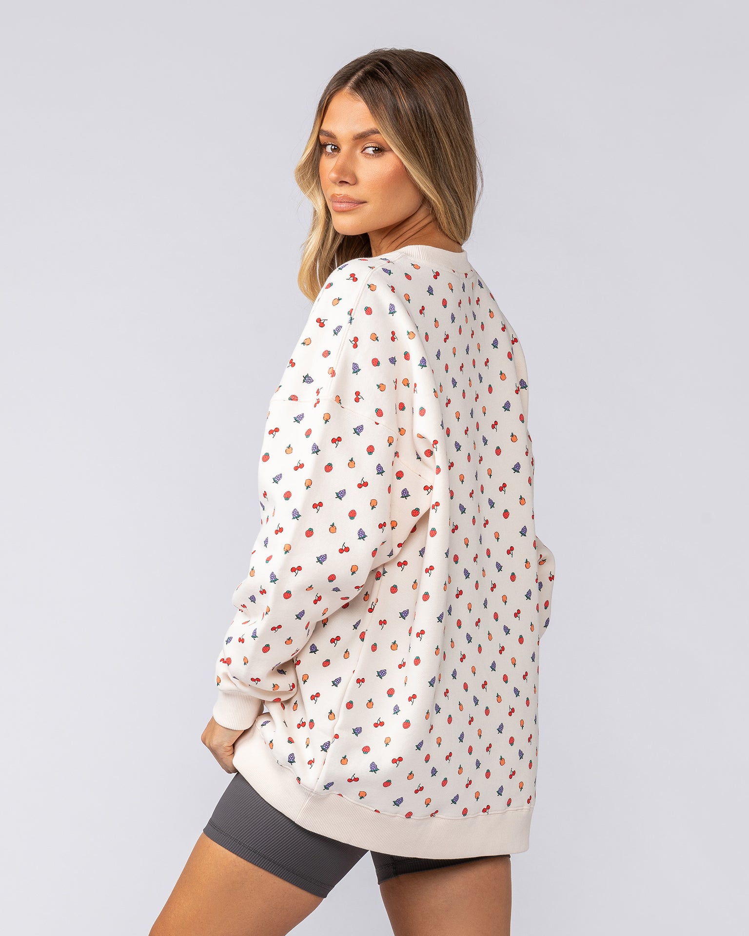 Smoothie Oversized Pullover - Smoothie Print-Tops-XXS-052513SMP-XXS-MNAPPRL42682-4-Muscle Nation