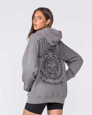 Spartan Vintage Hoodie - Washed Tornado-Jumpers & Hoodies-XS-032633WSHTORN-XS-MNAPPRL49581-7-Muscle Nation