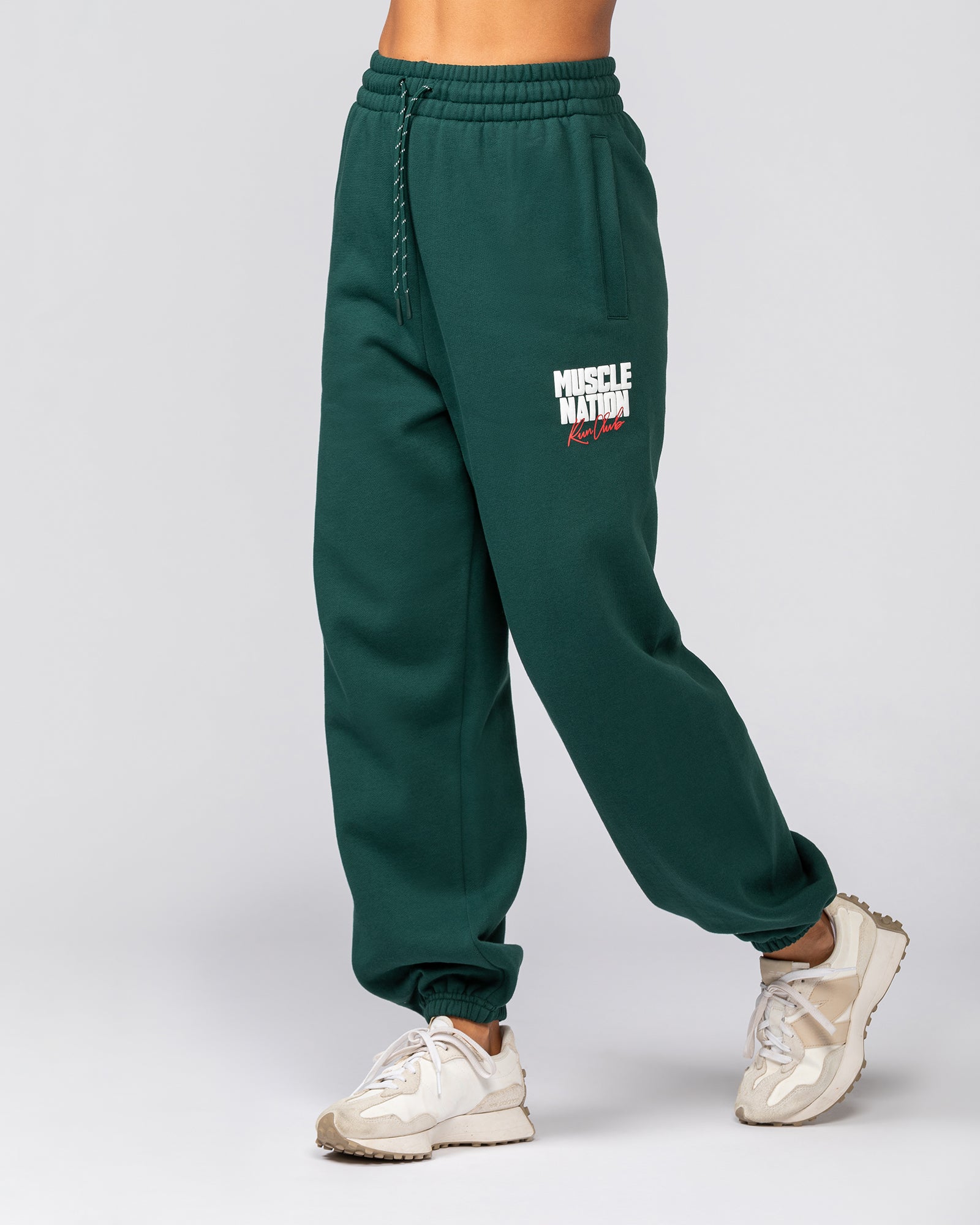 Sports Mode Slouchy Trackies - Evergreen-Tracksuits-XXS-042543EVEGRN-XXS-MNAPPRL42305-1-Muscle Nation