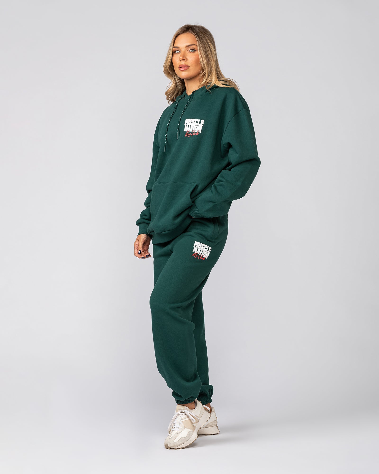 Sports Mode Slouchy Trackies - Evergreen-Tracksuits-XXS-042543EVEGRN-XXS-MNAPPRL42305-6-Muscle Nation