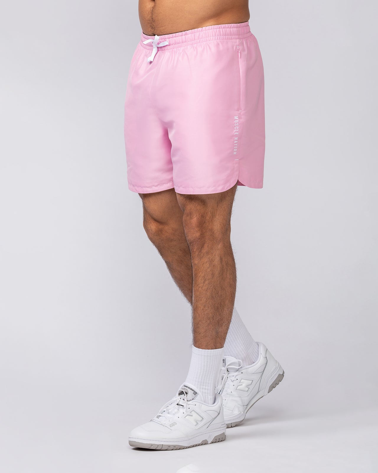 Standard Shorts Shell Pink - Muscle Nation men's gym shorts, view 4