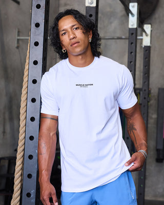 Staple Condition Tee - White-T-Shirts-S-112561WHT-S-MNAPPRL44651-1-Muscle Nation
