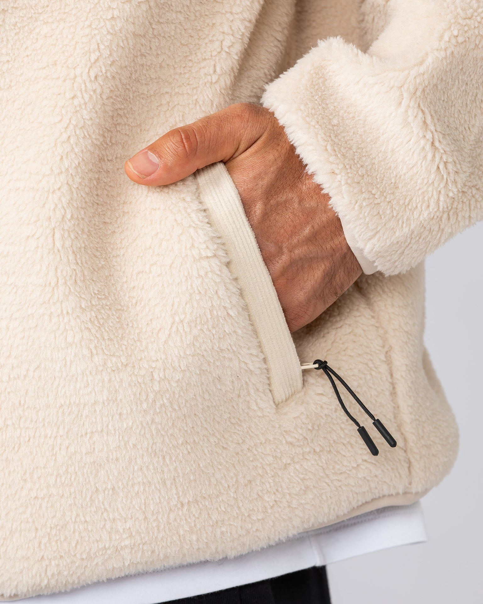 Staple Sherpa Zip Through Jacket - Cream-Jackets-XS-042517CREAM-XS-MNAPPRL42471-6-Muscle Nation