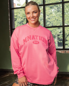 Stats Oversized Long Sleeve Tee - Calypso-Long Sleeve T-Shirts-XXS-022537CLPSO-XXS-MNAPPRL42104-1-Muscle Nation