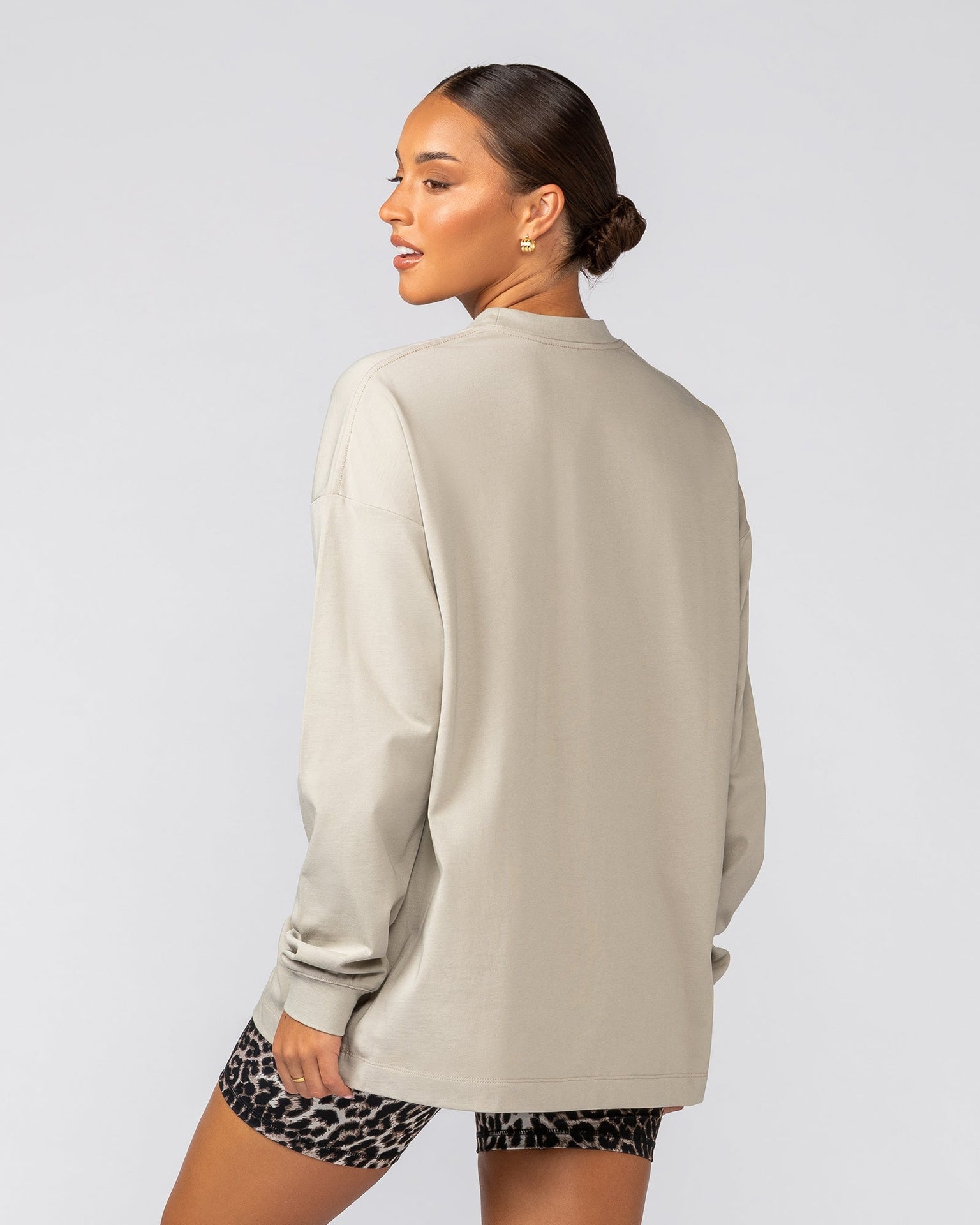 Stats Oversized Long Sleeve Tee - Stone-Long Sleeve T-Shirts-XXS-022537STONE-XXS-MNAPPRL42113-4-Muscle Nation